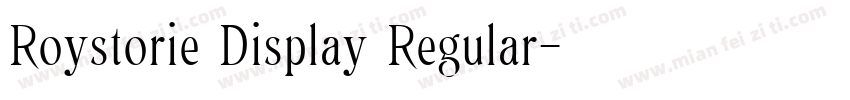Roystorie Display Regular字体转换
